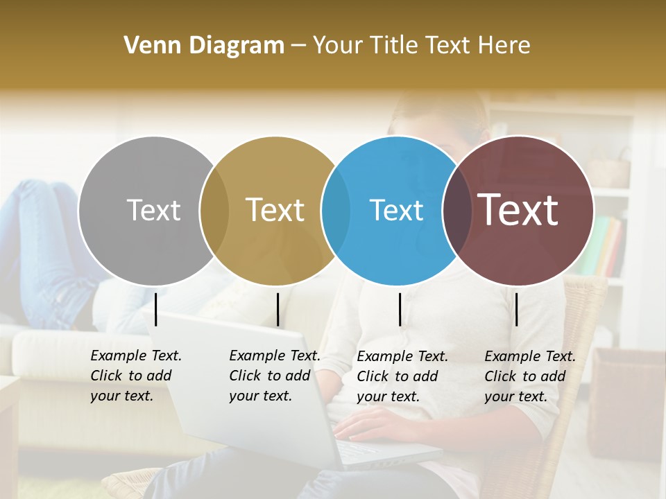 Beautiful Girl Is Using Headset, Isolated On White PowerPoint Template