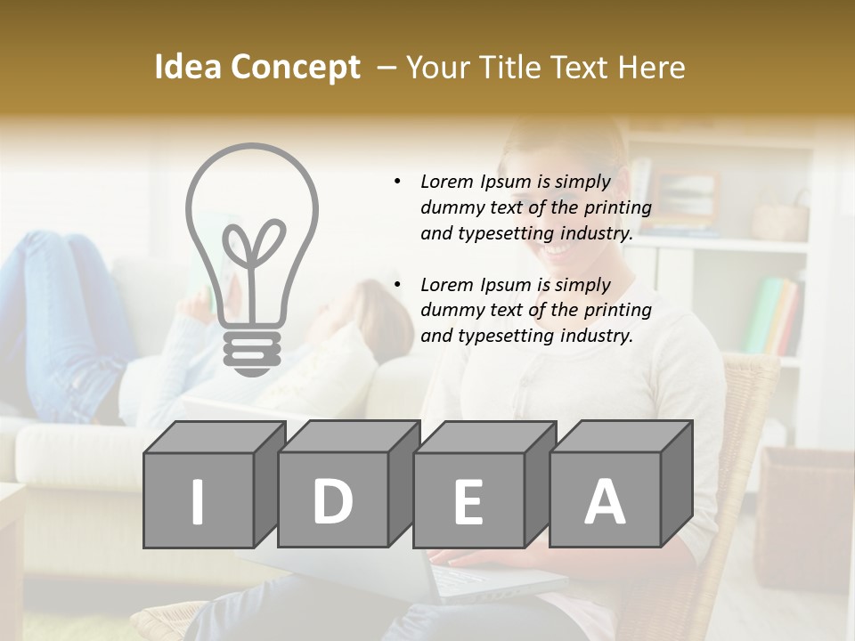 Beautiful Girl Is Using Headset, Isolated On White PowerPoint Template