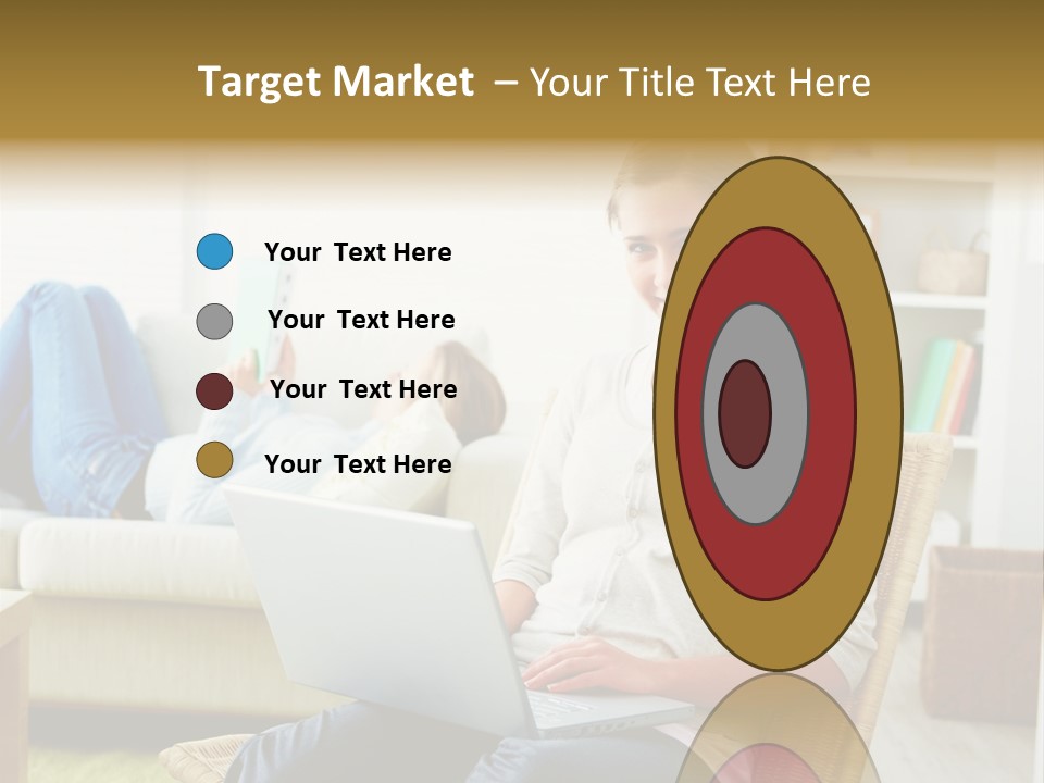 Beautiful Girl Is Using Headset, Isolated On White PowerPoint Template