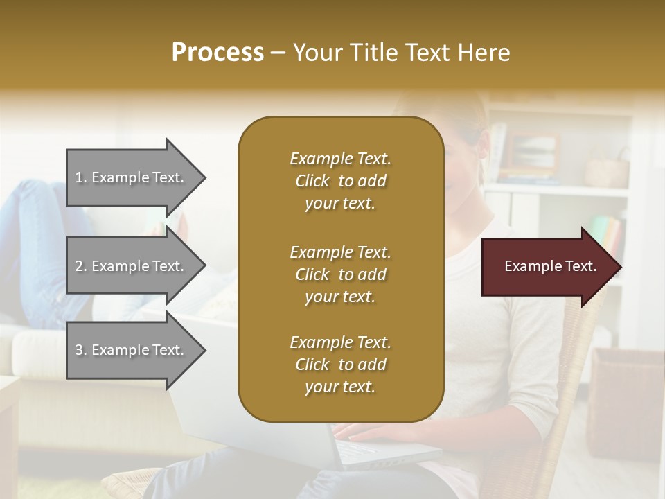 Beautiful Girl Is Using Headset, Isolated On White PowerPoint Template