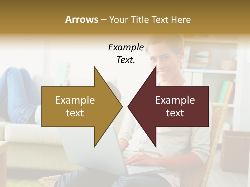 Beautiful Girl Is Using Headset, Isolated On White PowerPoint Template