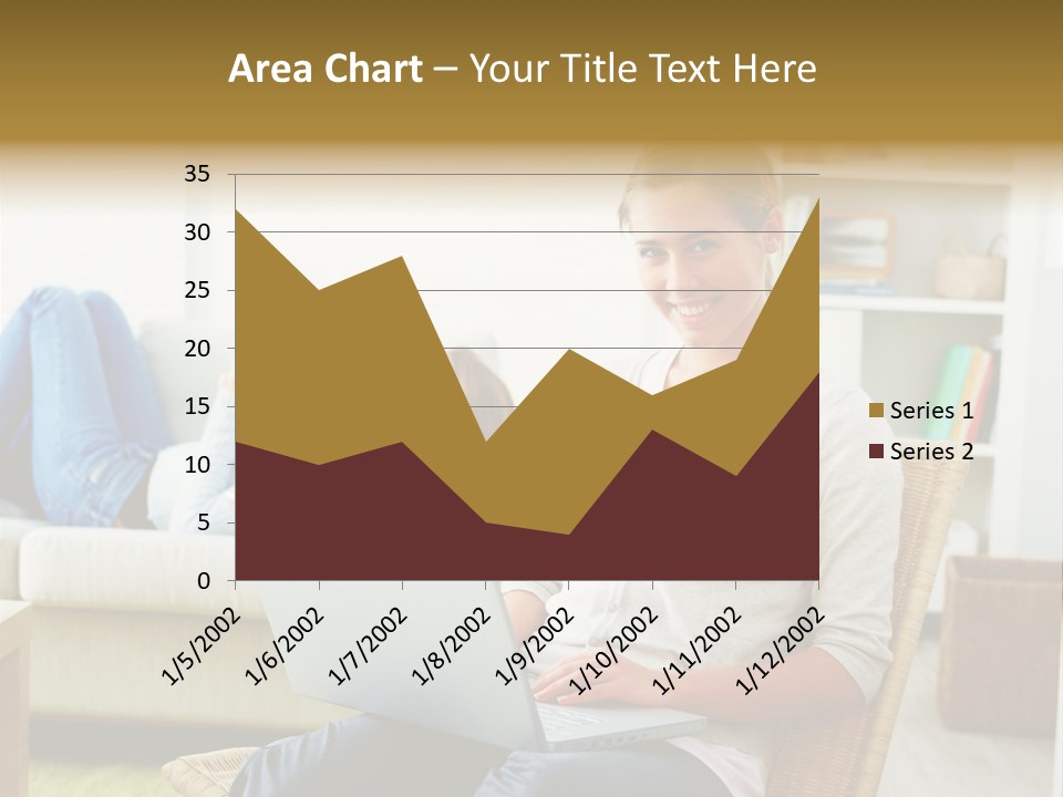 Beautiful Girl Is Using Headset, Isolated On White PowerPoint Template