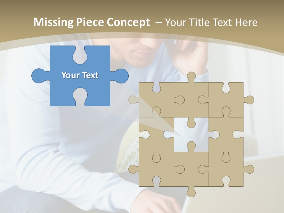 Beautiful Girl Is Using Headset, Isolated On White PowerPoint Template