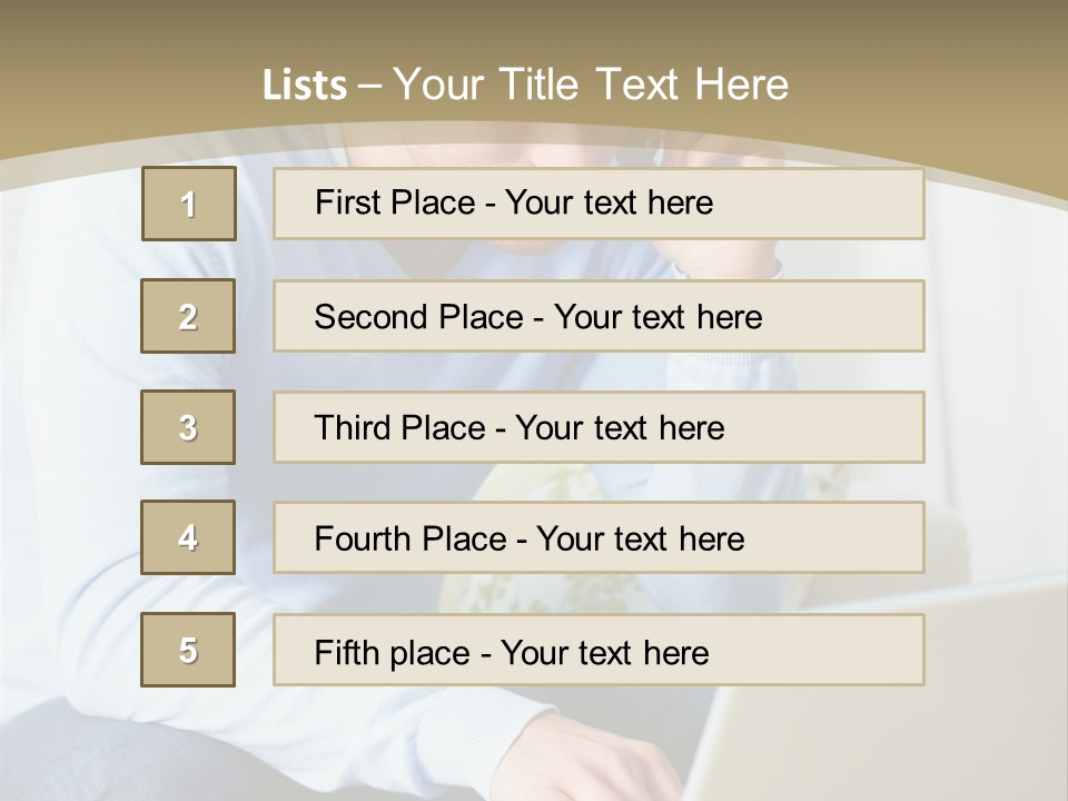 Beautiful Girl Is Using Headset, Isolated On White PowerPoint Template