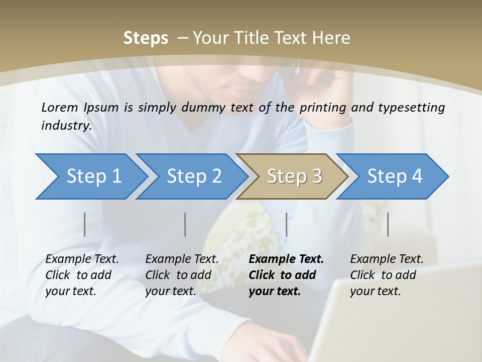 Beautiful Girl Is Using Headset, Isolated On White PowerPoint Template