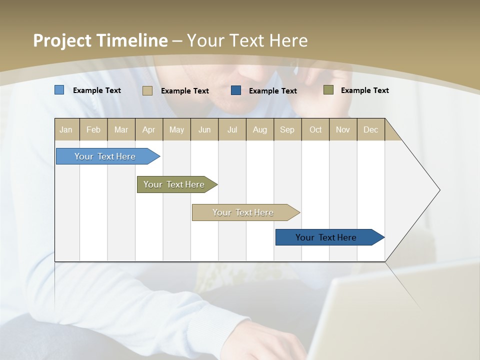 Beautiful Girl Is Using Headset, Isolated On White PowerPoint Template