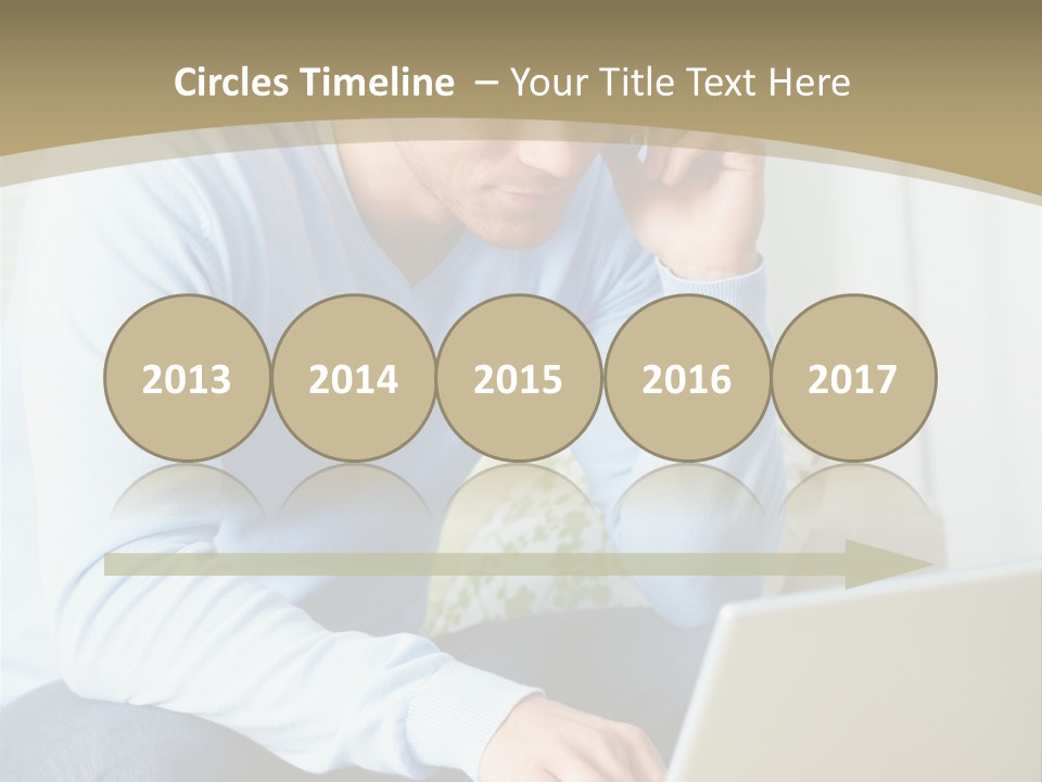 Beautiful Girl Is Using Headset, Isolated On White PowerPoint Template