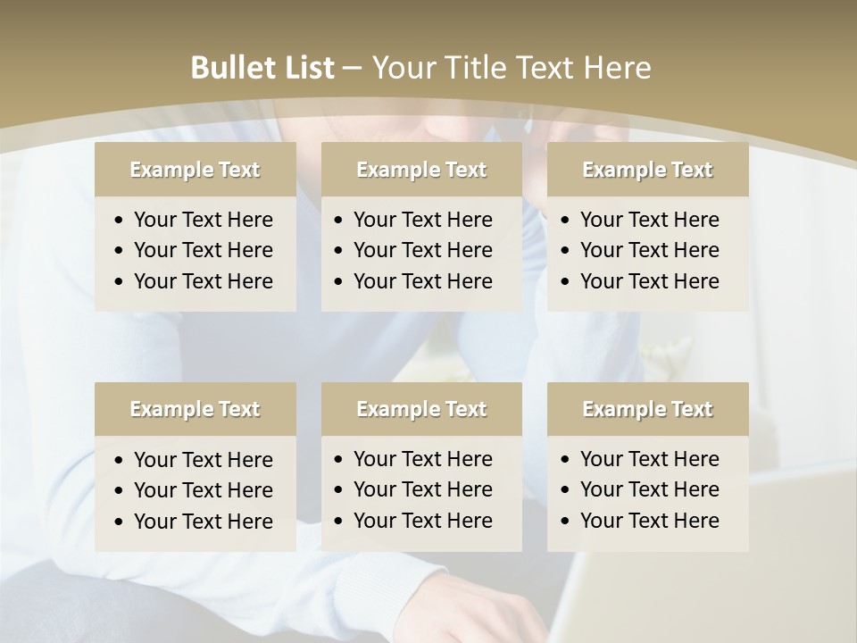 Beautiful Girl Is Using Headset, Isolated On White PowerPoint Template