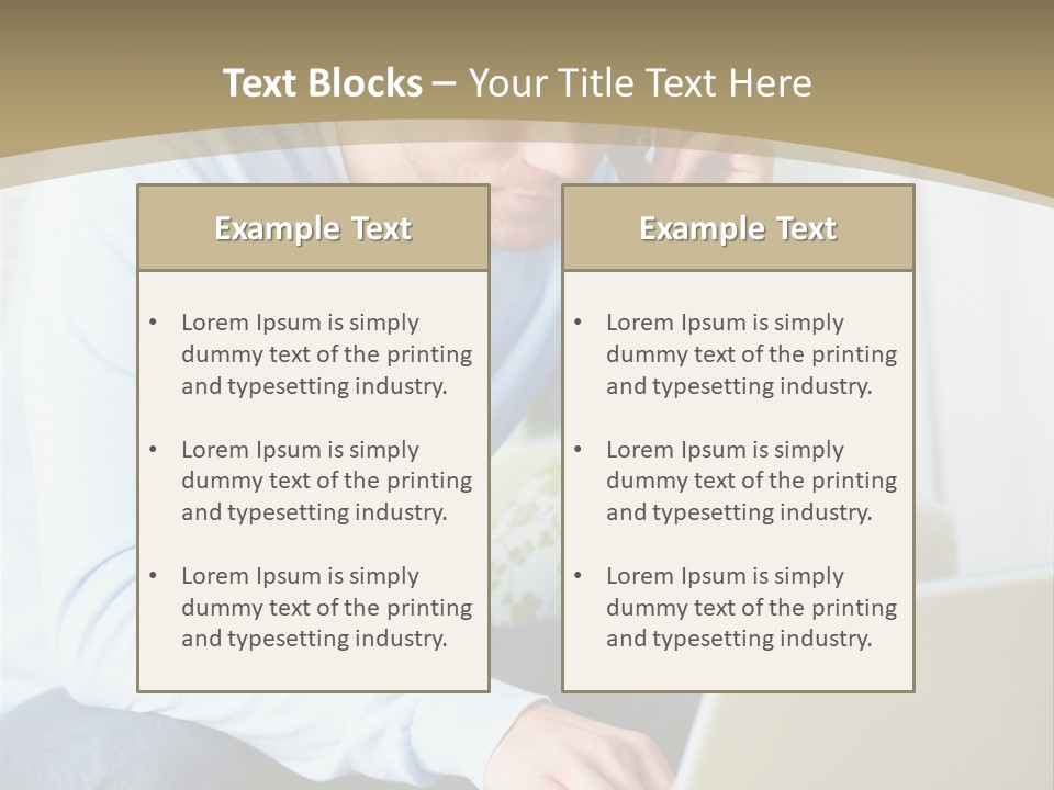 Beautiful Girl Is Using Headset, Isolated On White PowerPoint Template