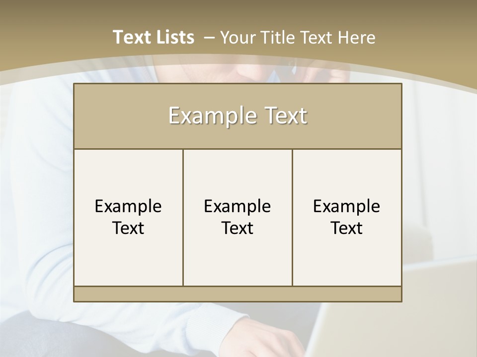 Beautiful Girl Is Using Headset, Isolated On White PowerPoint Template