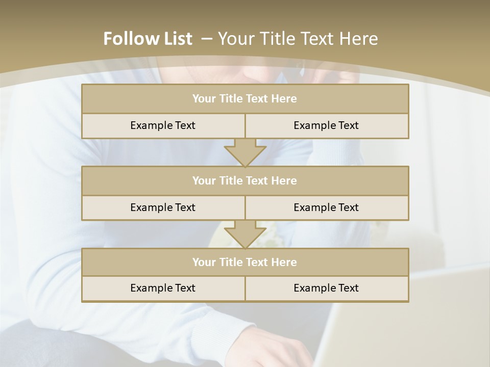 Beautiful Girl Is Using Headset, Isolated On White PowerPoint Template