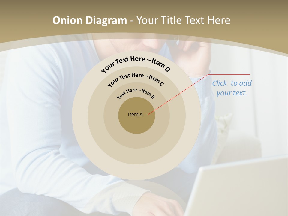 Beautiful Girl Is Using Headset, Isolated On White PowerPoint Template