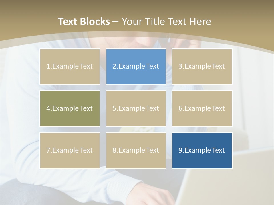 Beautiful Girl Is Using Headset, Isolated On White PowerPoint Template