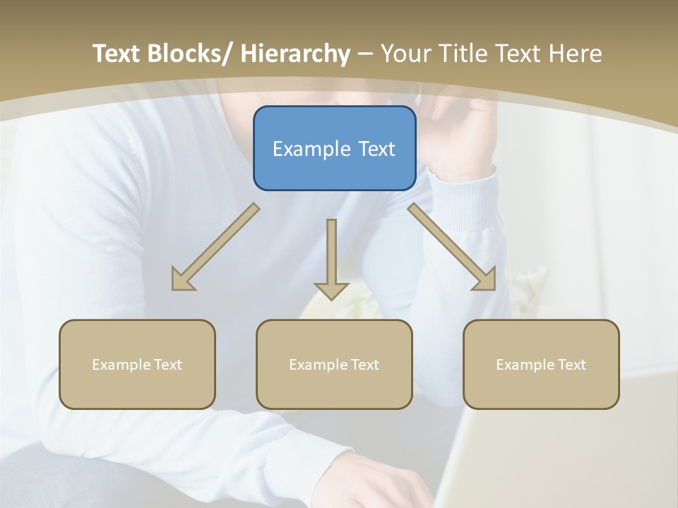 Beautiful Girl Is Using Headset, Isolated On White PowerPoint Template