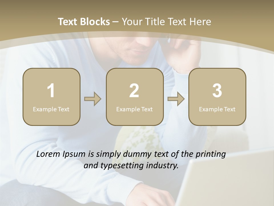 Beautiful Girl Is Using Headset, Isolated On White PowerPoint Template