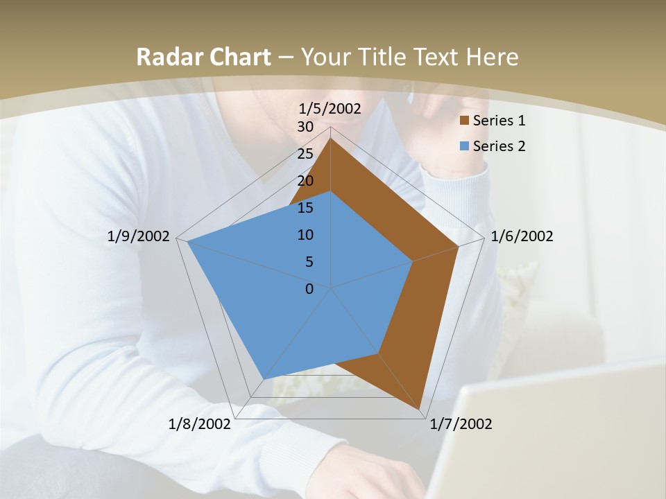 Beautiful Girl Is Using Headset, Isolated On White PowerPoint Template