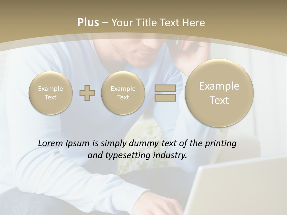 Beautiful Girl Is Using Headset, Isolated On White PowerPoint Template