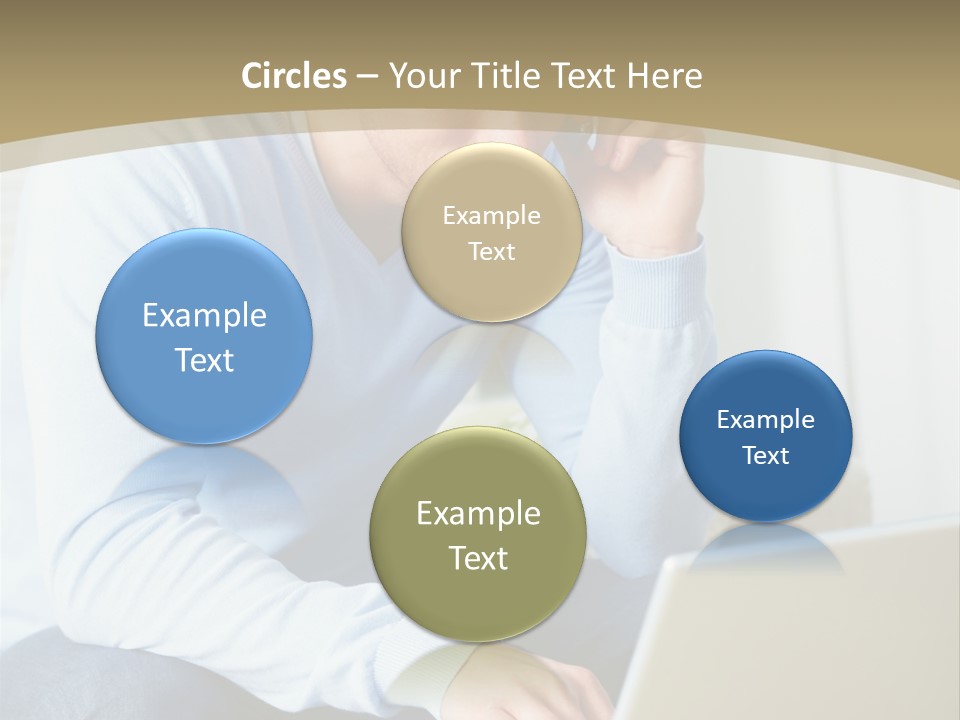 Beautiful Girl Is Using Headset, Isolated On White PowerPoint Template