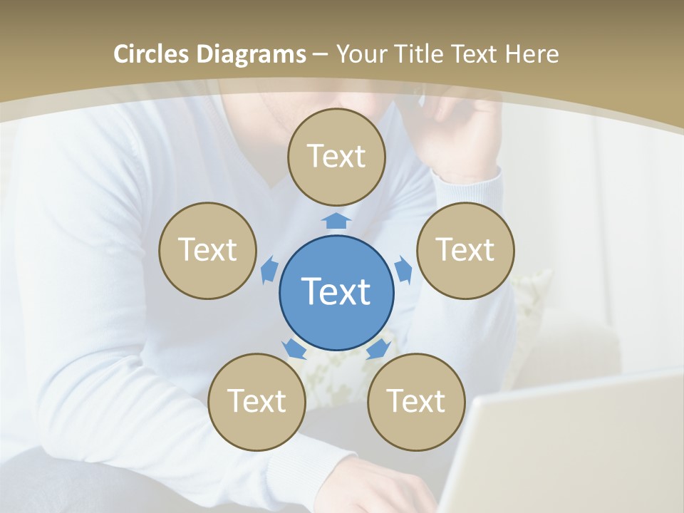 Beautiful Girl Is Using Headset, Isolated On White PowerPoint Template