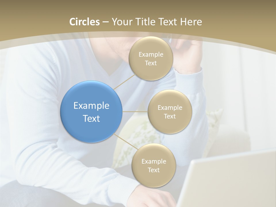 Beautiful Girl Is Using Headset, Isolated On White PowerPoint Template