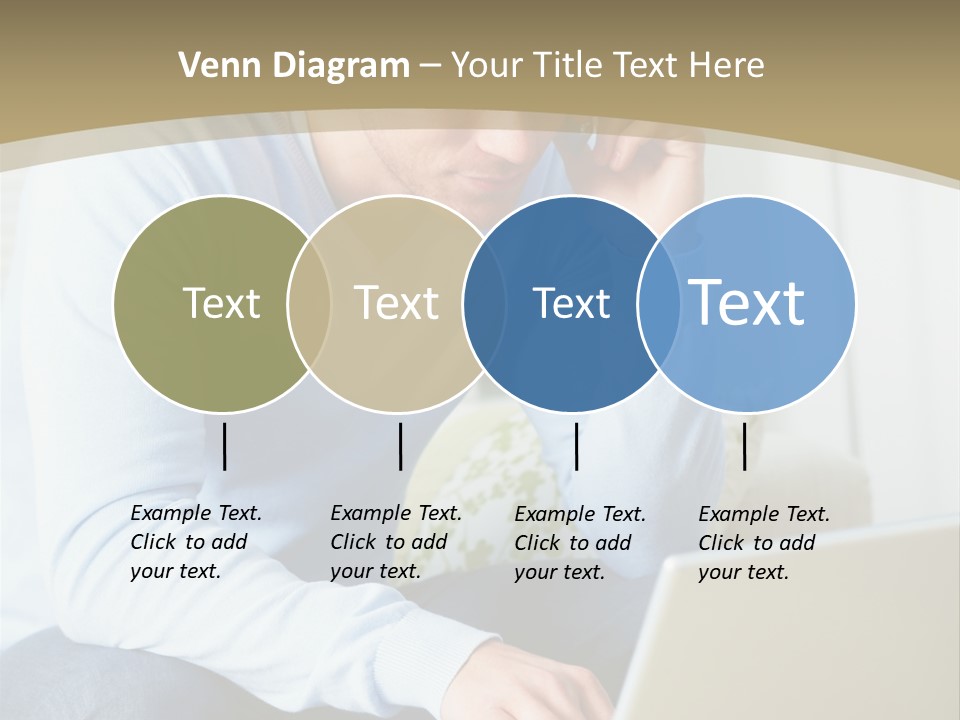 Beautiful Girl Is Using Headset, Isolated On White PowerPoint Template