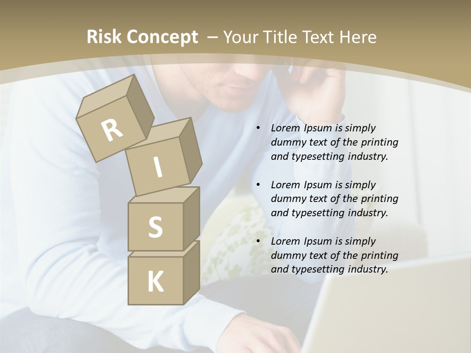 Beautiful Girl Is Using Headset, Isolated On White PowerPoint Template