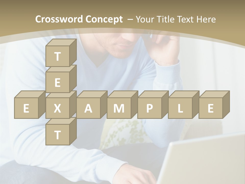 Beautiful Girl Is Using Headset, Isolated On White PowerPoint Template