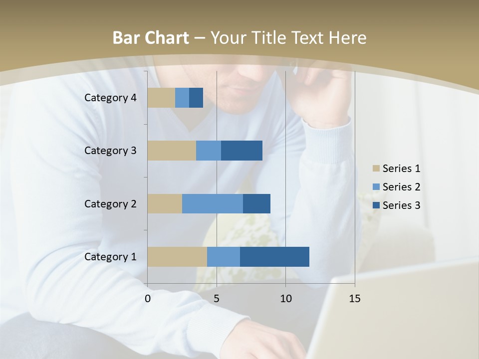 Beautiful Girl Is Using Headset, Isolated On White PowerPoint Template