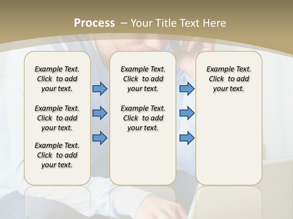 Beautiful Girl Is Using Headset, Isolated On White PowerPoint Template