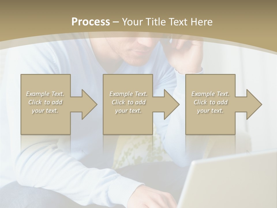 Beautiful Girl Is Using Headset, Isolated On White PowerPoint Template