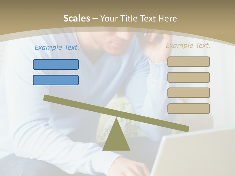 Beautiful Girl Is Using Headset, Isolated On White PowerPoint Template