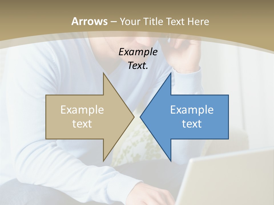 Beautiful Girl Is Using Headset, Isolated On White PowerPoint Template