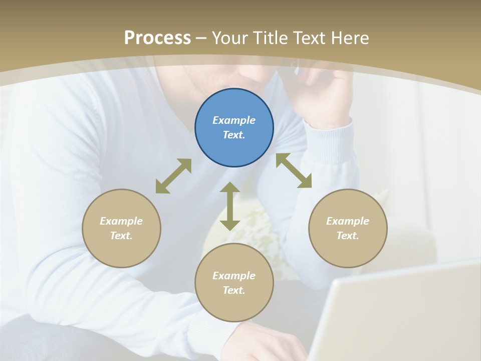 Beautiful Girl Is Using Headset, Isolated On White PowerPoint Template