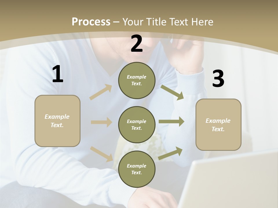 Beautiful Girl Is Using Headset, Isolated On White PowerPoint Template