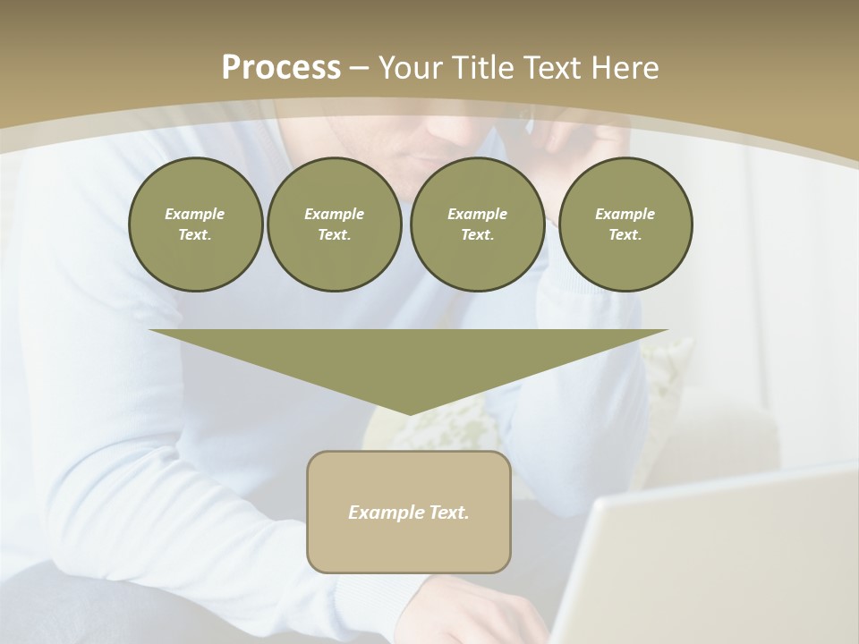 Beautiful Girl Is Using Headset, Isolated On White PowerPoint Template