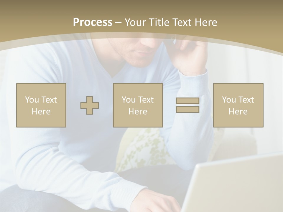 Beautiful Girl Is Using Headset, Isolated On White PowerPoint Template