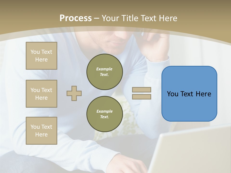 Beautiful Girl Is Using Headset, Isolated On White PowerPoint Template