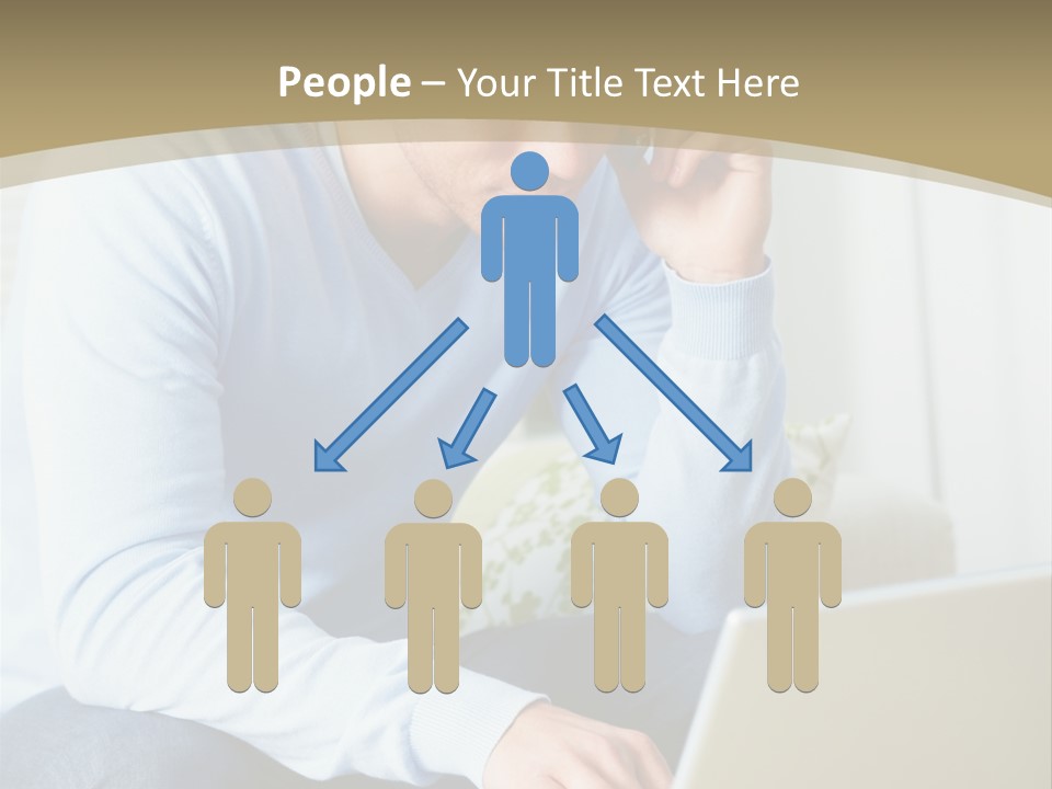 Beautiful Girl Is Using Headset, Isolated On White PowerPoint Template