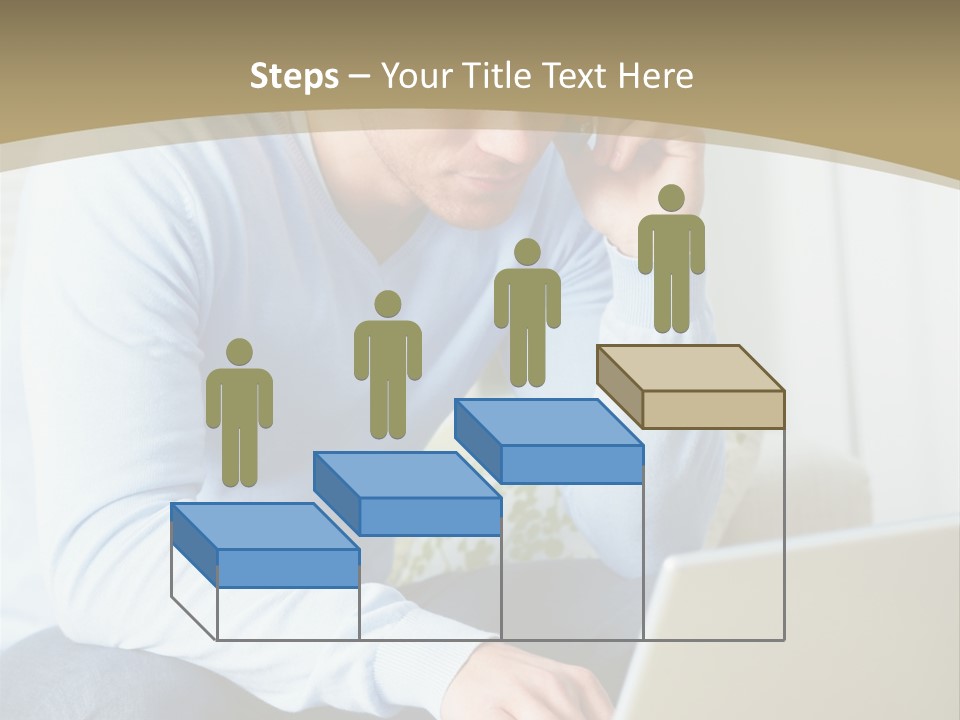 Beautiful Girl Is Using Headset, Isolated On White PowerPoint Template