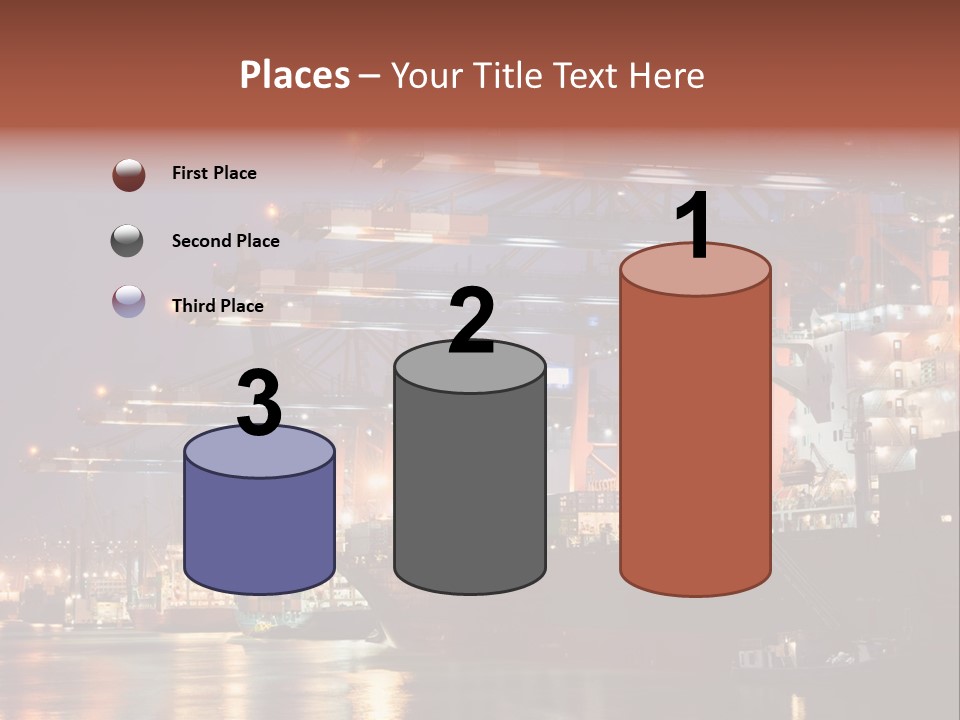 Shipbuilding Dock Sunset PowerPoint Template