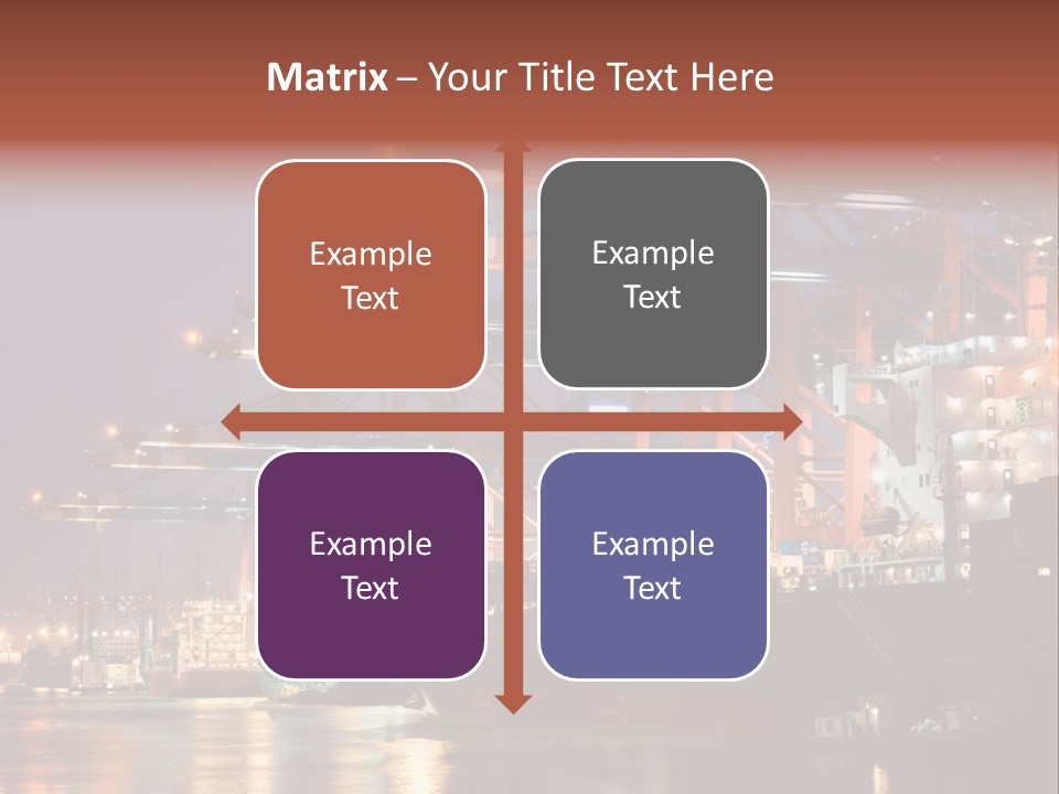 Shipbuilding Dock Sunset PowerPoint Template