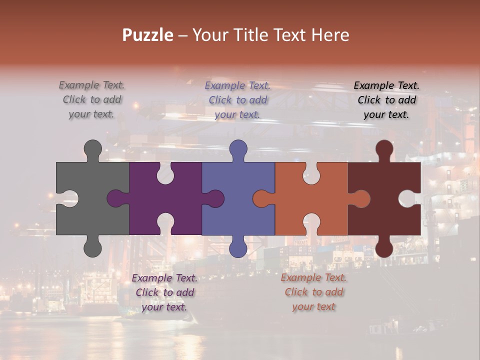 Shipbuilding Dock Sunset PowerPoint Template