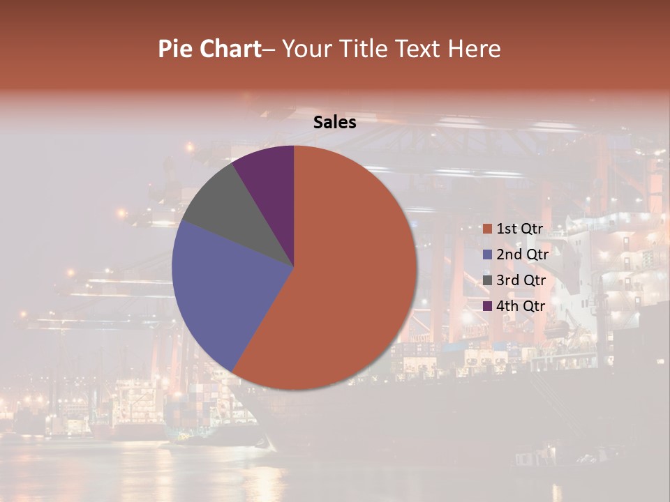 Shipbuilding Dock Sunset PowerPoint Template