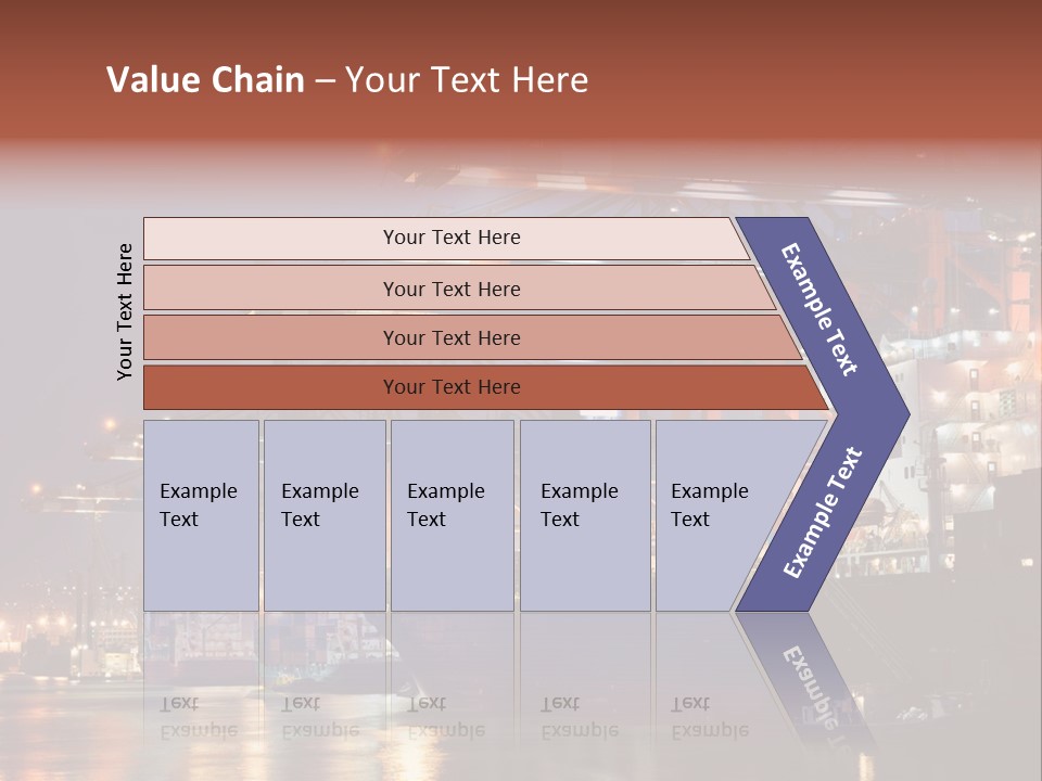 Shipbuilding Dock Sunset PowerPoint Template