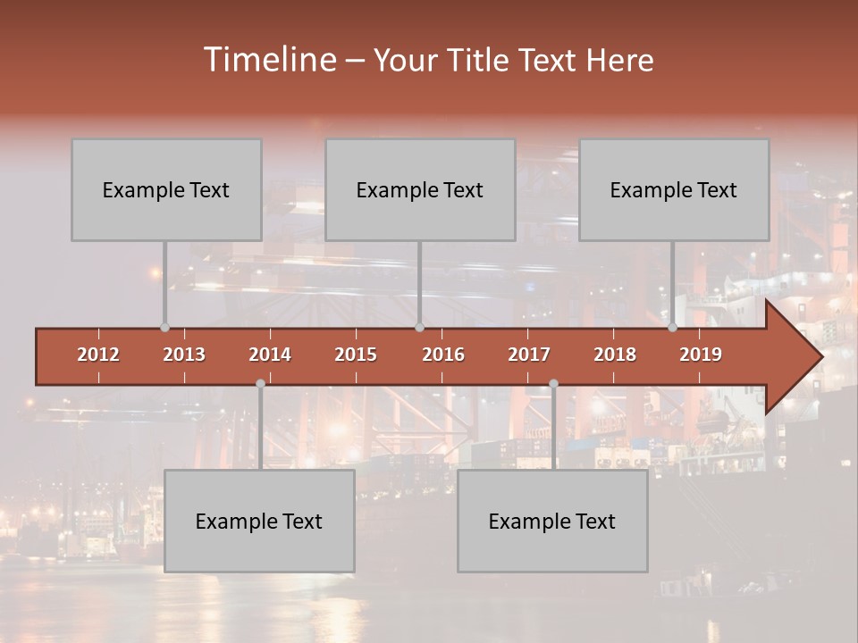 Shipbuilding Dock Sunset PowerPoint Template