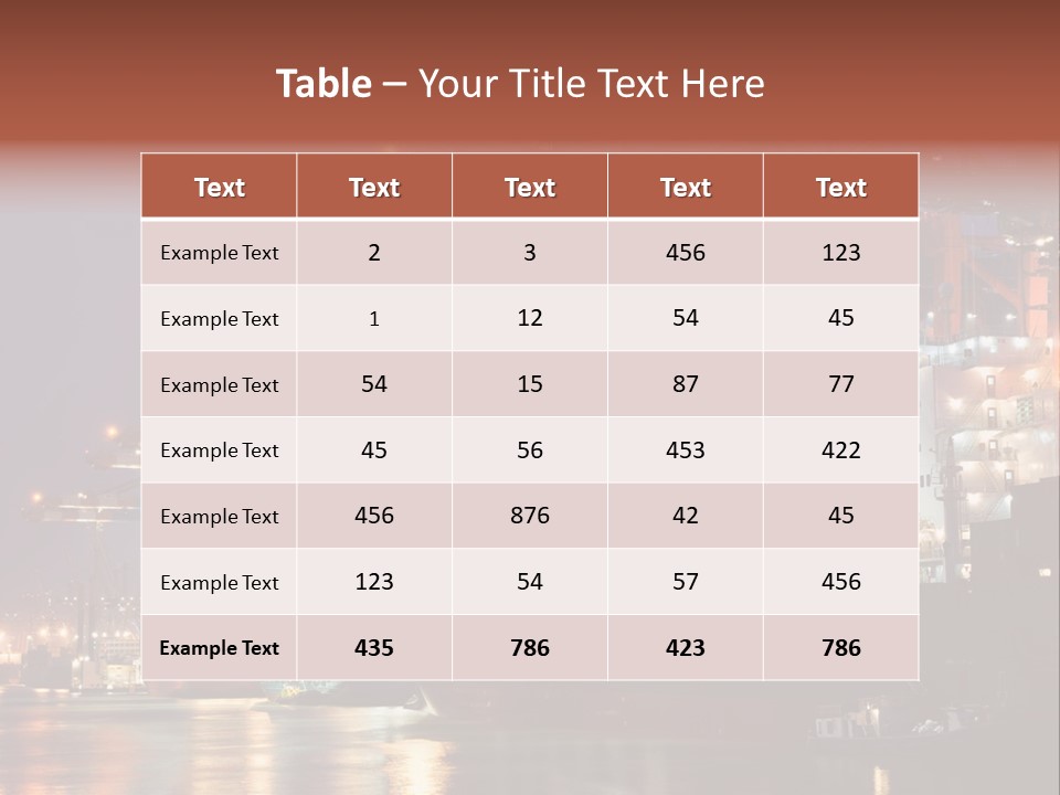 Shipbuilding Dock Sunset PowerPoint Template