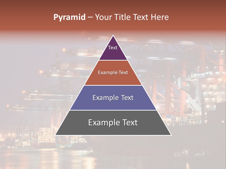 Shipbuilding Dock Sunset PowerPoint Template