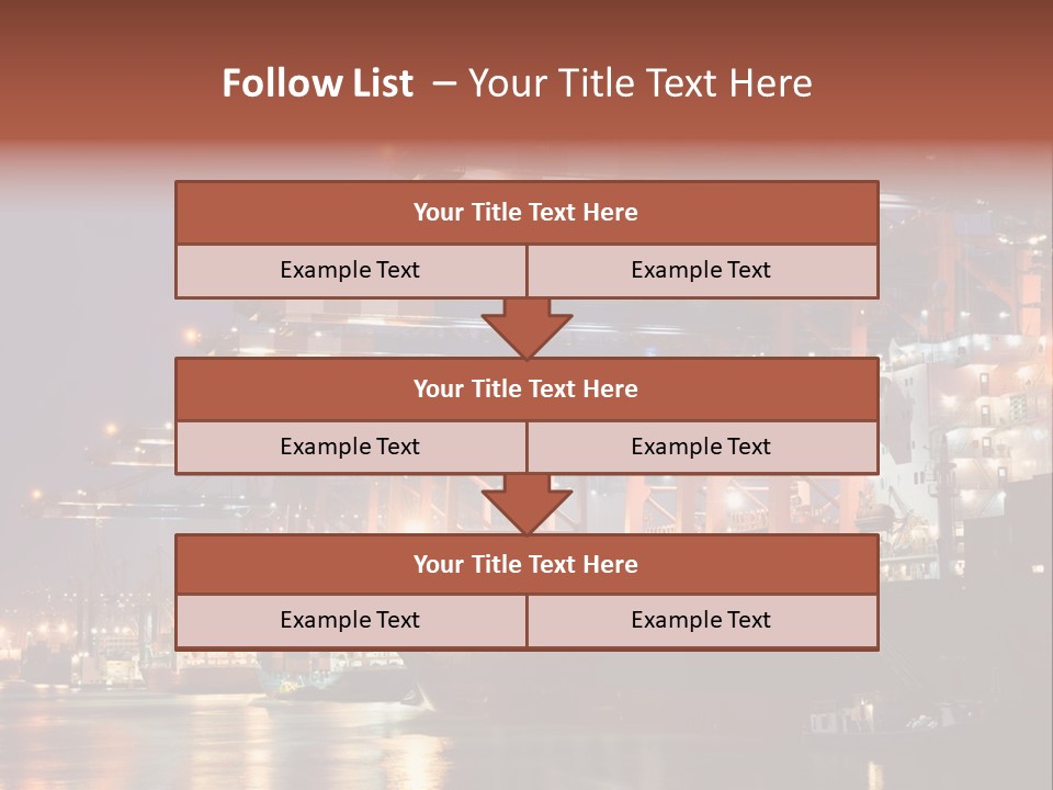Shipbuilding Dock Sunset PowerPoint Template