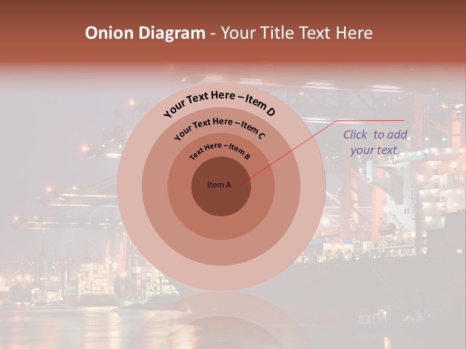 Shipbuilding Dock Sunset PowerPoint Template