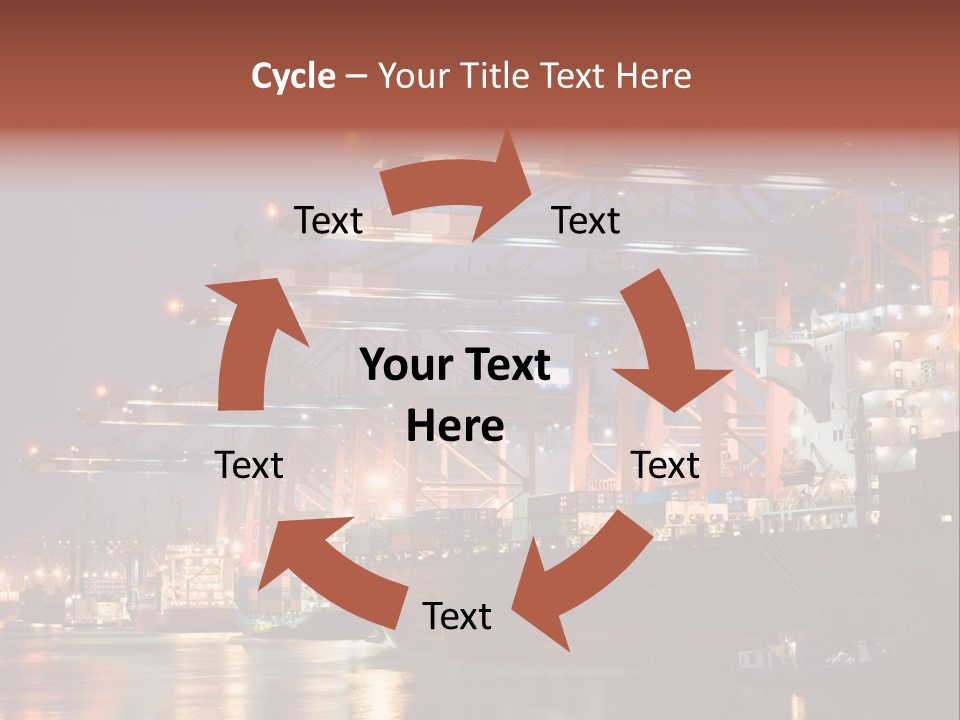 Shipbuilding Dock Sunset PowerPoint Template